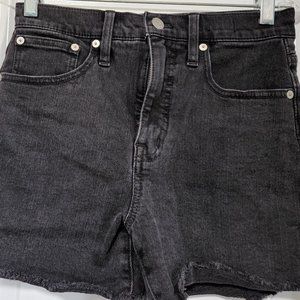 Madewell Black High Waist Denim Shorts